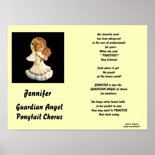 JENNIFER_GUARDIAN ANGEL PONYTAIL CHORUS POSTER