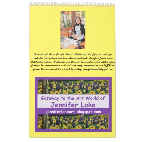 Jennifer Lakes 2017 Photography Calendar