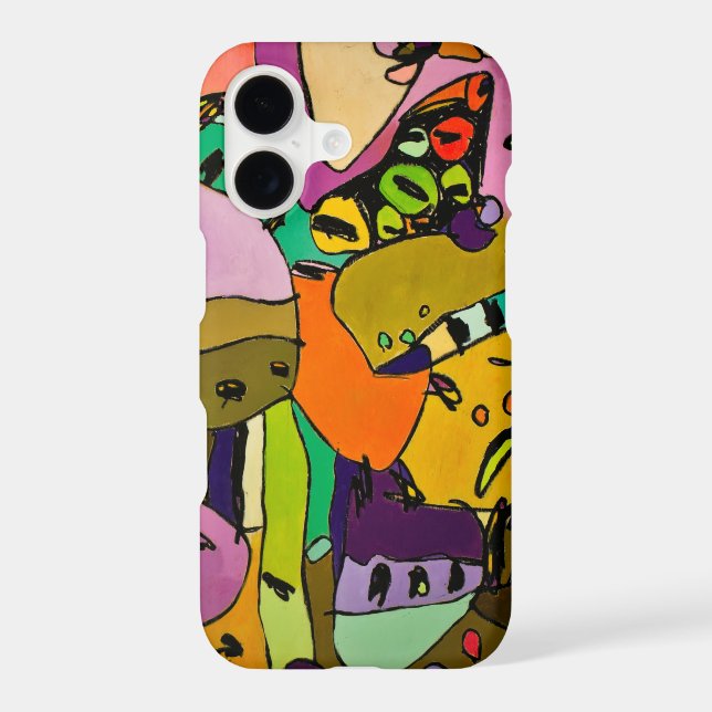 Jennifer Mercede Funky Abstract Art Phone Case (Back)