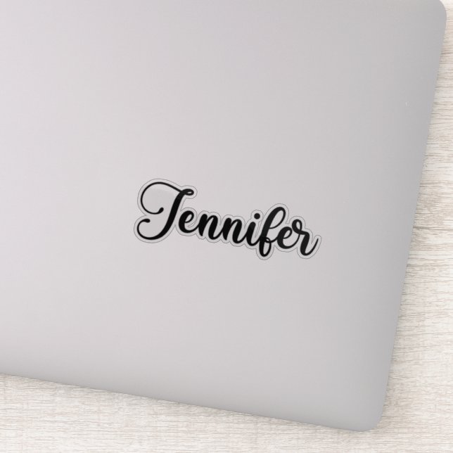 Jennifer Name - Handwritten Calligraphy Sticker (Detail)