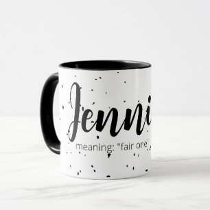 Jennifer Name Mug Meaning Black and White Modern