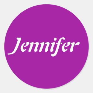 Jennifer Name Template Classic Round Sticker