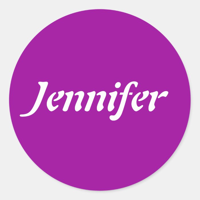 Jennifer Name Template Sticker