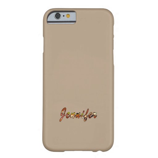 Jennifer Stylish Brown iPhone cover Barely There iPhone 6 Case | Zazzle