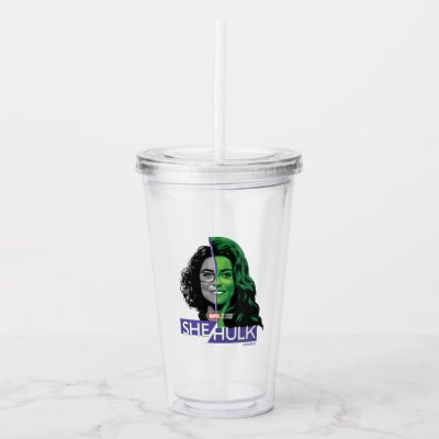 Jennifer Walters She-Hulk Dual Face Graphic Acrylic Tumbler