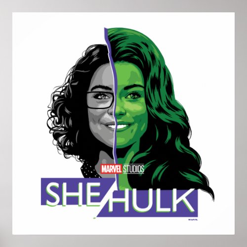 Jennifer Walters She_Hulk Dual Face Graphic Poster