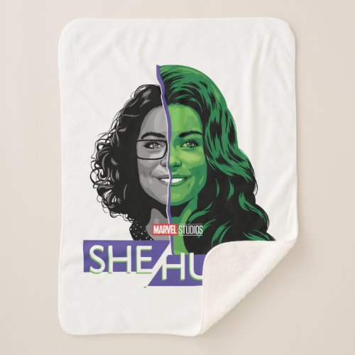 Jennifer Walters She_Hulk Dual Face Graphic Sherpa Blanket