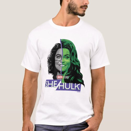 Jennifer Walters She_Hulk Dual Face Graphic T_Shirt