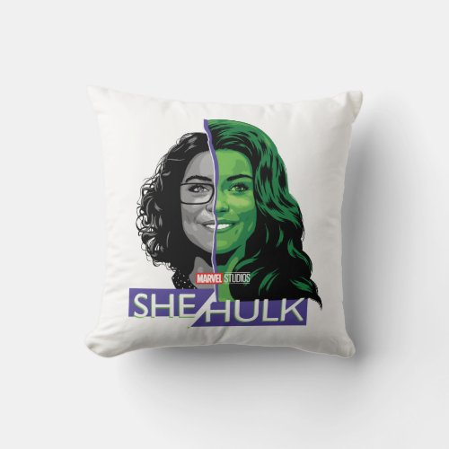 Jennifer Walters She_Hulk Dual Face Graphic Throw Pillow