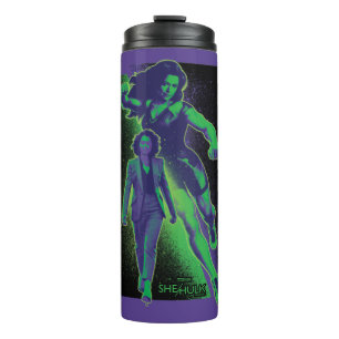 Jennifer Walters She-Hulk Dual Pose Graphic Thermal Tumbler