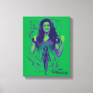 Jennifer Walters She-Hulk Explosive Graphic Canvas Print