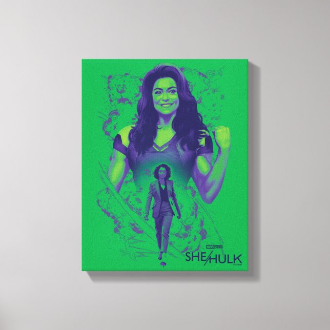 Jennifer Walters She-Hulk Explosive Graphic Canvas Print (Front)