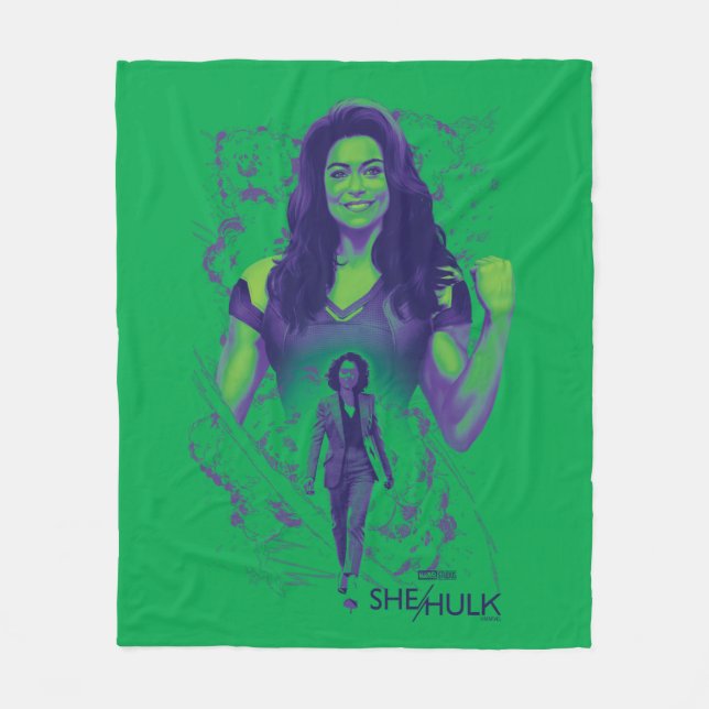 Jennifer Walters She-Hulk Explosive Graphic Fleece Blanket (Front)