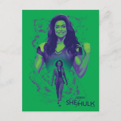 Jennifer Walters She-Hulk Explosive Graphic Postcard