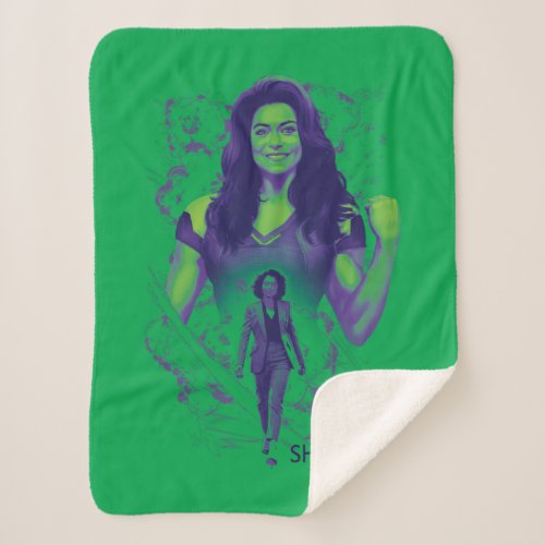 Jennifer Walters She_Hulk Explosive Graphic Sherpa Blanket