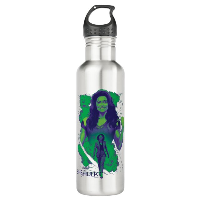 Jennifer Walters She-Hulk Explosive Graphic Stainless Steel Water Bottle (Front)