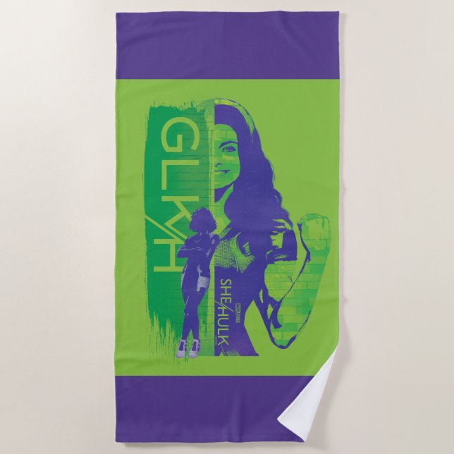 Jennifer Walters She-Hulk GLKH Graphic Beach Towel (Front)