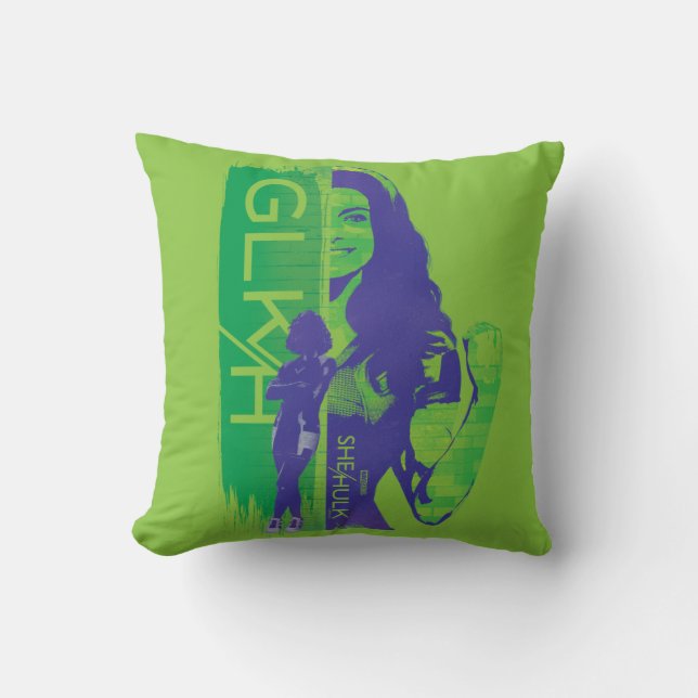 Jennifer Walters She-Hulk GLKH Graphic Throw Pillow (Front)