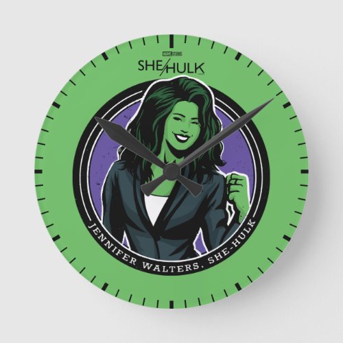 Jennifer Walters She_Hulk Graphic Round Clock