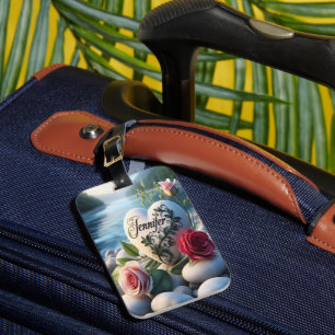Jennifer's Heart by the River Luggage Tag