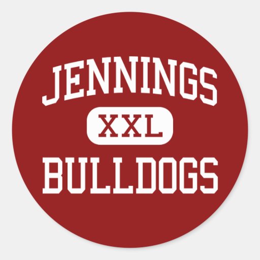 Jennings - Bulldogs - High - Jennings Louisiana Stickers | Zazzle