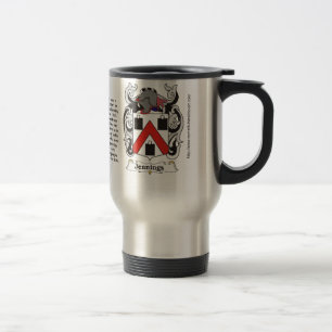 Jennings Family Coat of Arms on a Travel Mug
