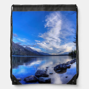 Jenny in Morning Drawstring Bag