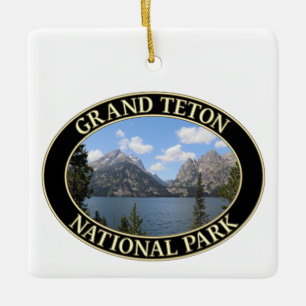 Jenny Lake at Grand Teton National Park in Wyoming Ceramic Ornament