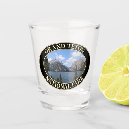 Jenny Lake at Grand Teton National Park in Wyoming Shot Glass