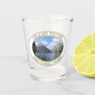 Jenny Lake at Grand Teton National Park in Wyoming Shot Glass