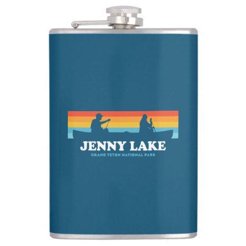 Jenny Lake Grand Teton National Park Canoe Flask