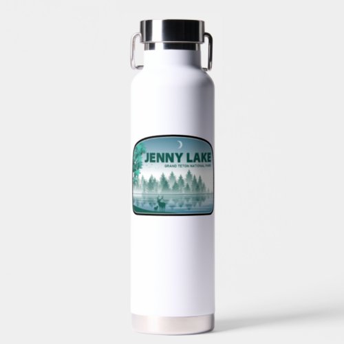 Jenny Lake Grand Teton National Park Deer Water Bottle