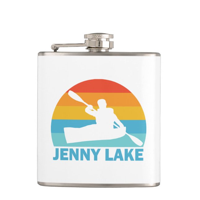 Jenny Lake Grand Teton National Park Kayak Flask (Front)