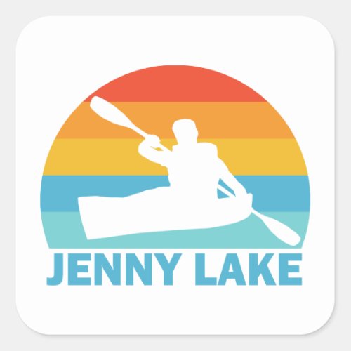Jenny Lake Grand Teton National Park Kayak Square Sticker