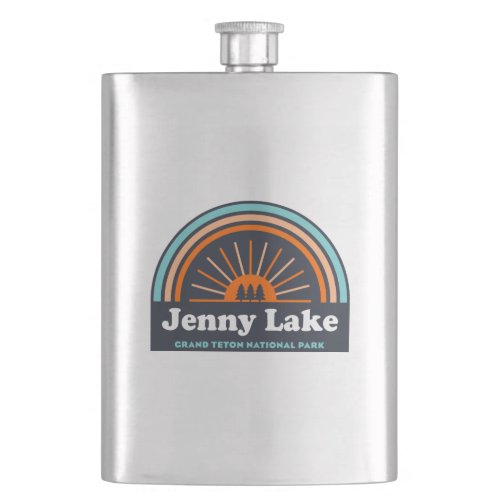 Jenny Lake Grand Teton National Park Rainbow Flask