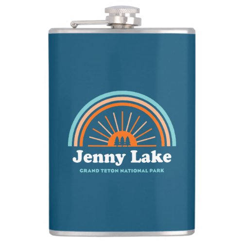 Jenny Lake Grand Teton National Park Rainbow Flask