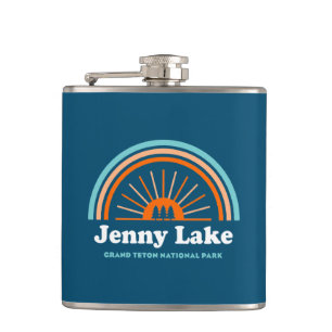Jenny Lake Grand Teton National Park Rainbow Flask