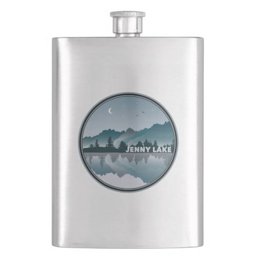 Jenny Lake Grand Teton National Park Reflection Flask