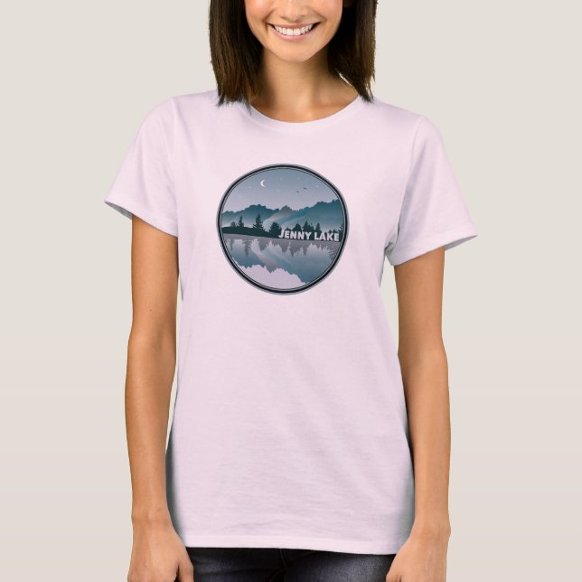 Jenny Lake Grand Teton National Park Reflection T-Shirt (Front)