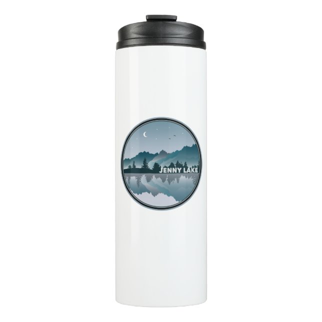 Jenny Lake Grand Teton National Park Reflection Thermal Tumbler (Front)