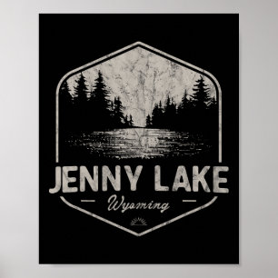 Jenny Lake Wyoming Outdoors Vintage Poster
