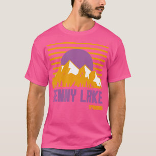 Jenny Lake Wyoming Vintage Mountains Hiking Camp R T-Shirt
