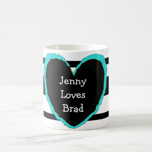 Jenny Loves Brad Coffee Mug Add Your Names Magic Mug