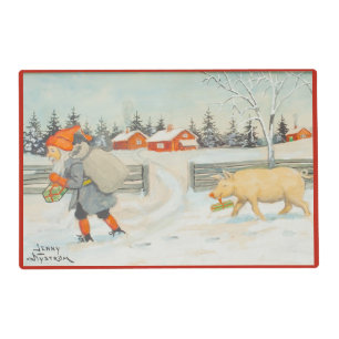 Jenny Nystrom - Christmas old Swedish illustration Placemat
