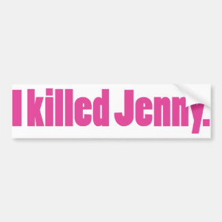 JennyPink Bumper Sticker
