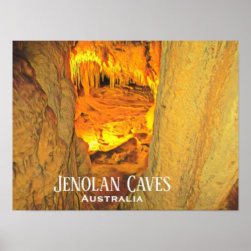 Jenolan Caves limestone caves Australia Poster