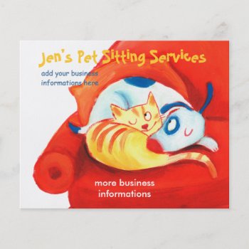 Jen's Pet Sitting Services Flyer by Lucia_Salemi at Zazzle