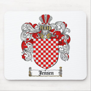 JENSEN FAMILY CREST - JENSEN COAT OF ARMS MOUSE PAD
