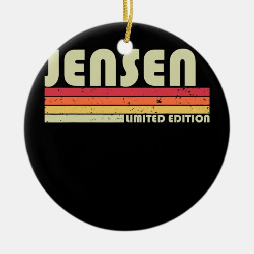 JENSEN Gift Name Personalized Funny Retro Vintage Ceramic Ornament