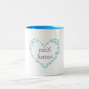 jenX Tunes Two-Tone Coffee Mug
